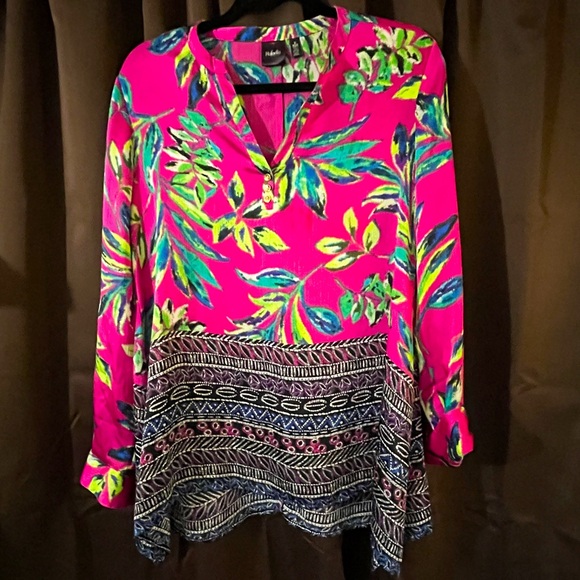 Rafaella Tops - Ladies Rafaella Blouse, Size Small P, aThe colors are wonderful, sleeves roll up